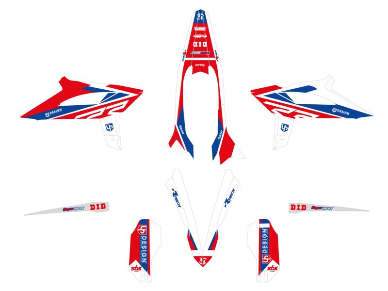 Kit déco moto Beta RR 125–480 Enduro (2020–2022) – UP ROUND Rouge