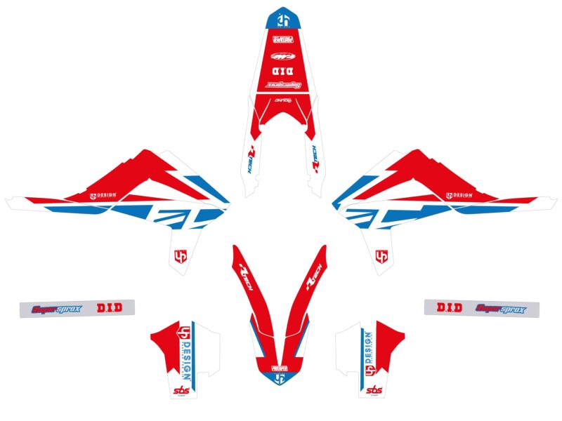 Kit déco moto GASGAS EC125/200/250/300 – 2012 – UP ROUND Rouge