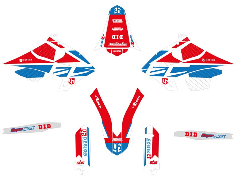 Kit déco moto GASGAS EC200/EC250/EC300 2018-2020 – UP ROUND Rouge