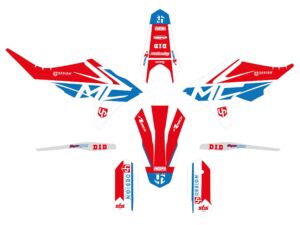 Kit déco motocross pour GASGAS MC 2022 – UP ROUND rouge