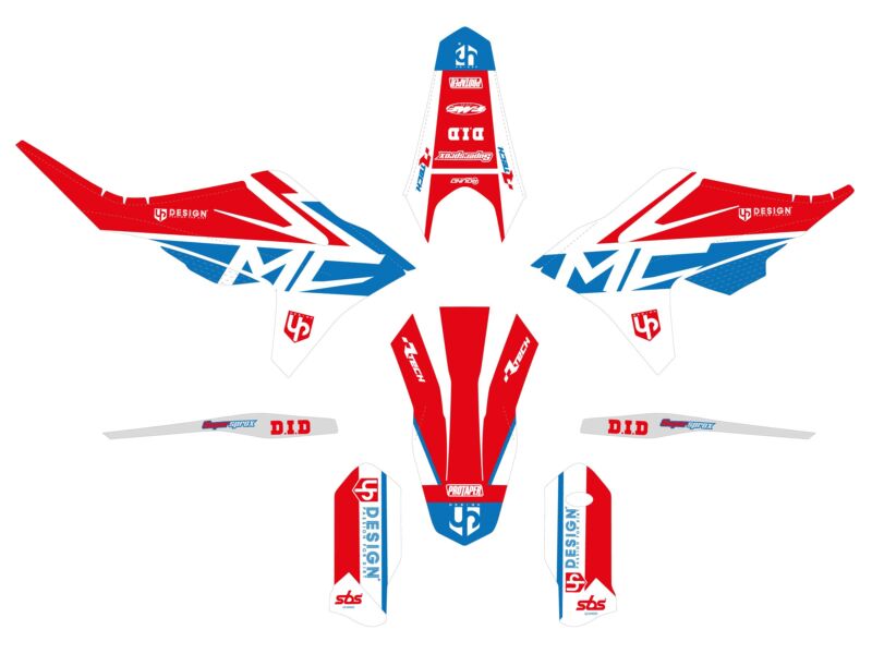 Kit déco motocross pour GASGAS MC 2022 – UP ROUND rouge