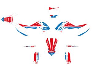 Kit déco moto GASGAS MC 50 2021-2022 – Rouge ROUND – UP