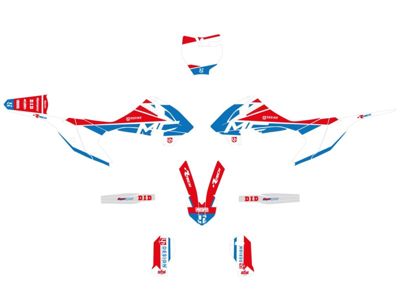 Kit déco moto GASGAS MC 65 (2021-2022) – Rouge – UP