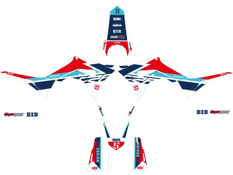Kit déco motocross Honda CRF450 R 2019 2020 – UP ROUND rouge