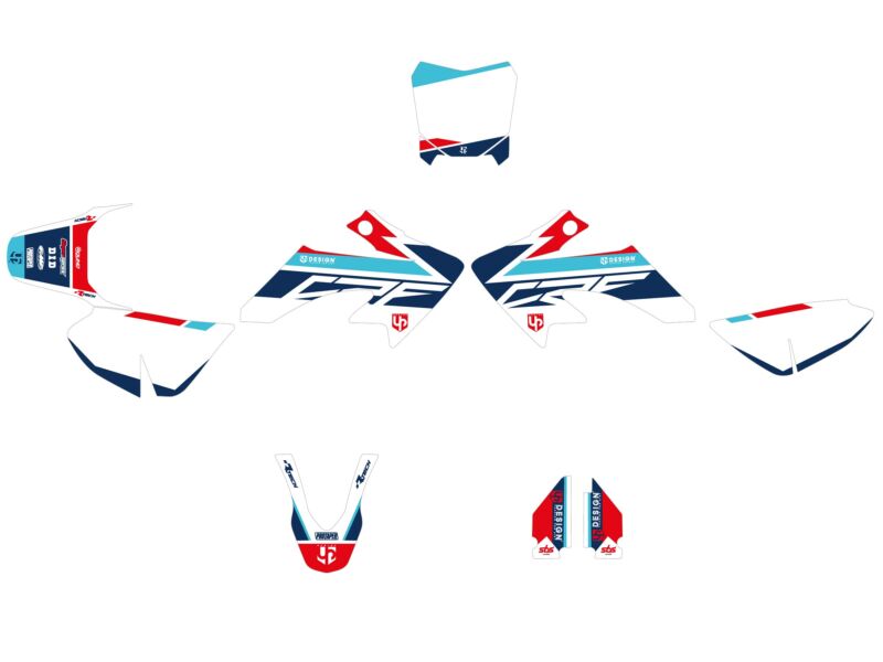 Kit déco Honda CRF50 2013-2023 – Rouge – UP