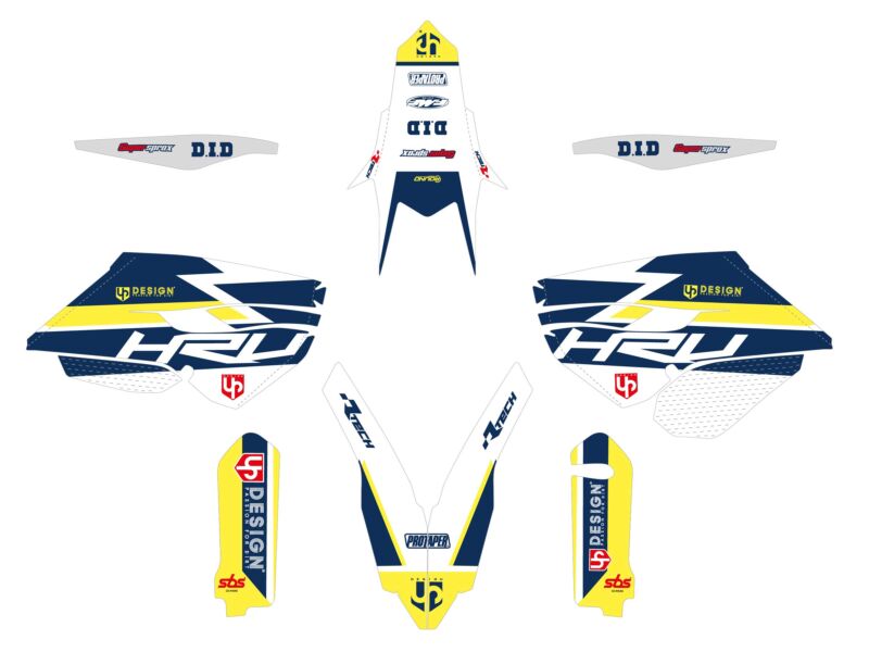 Kit déco pour Husqvarna FE/TE 2015 – UP ROUND blanc – Vinyle premium