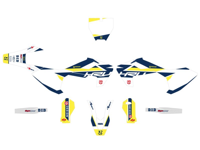 Kit déco moto HUSQVARNA TC 65 2019-2022 – Blanc – UP