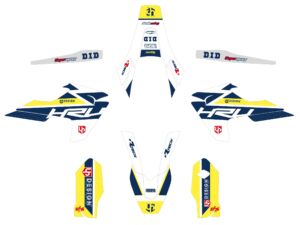 Kit déco moto Husqvarna TC 85 (2018 à 2023) UP – Design ROUND Blanc