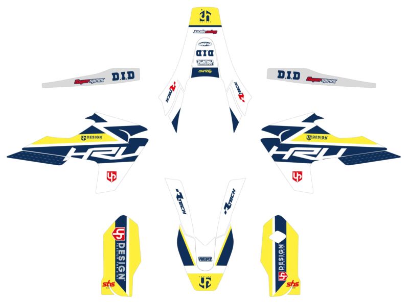 Kit déco moto Husqvarna TC 85 (2018 à 2023) UP – Design ROUND Blanc