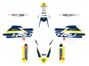 Kit déco moto Husqvarna TE250 TE300 (2014) – UP ROUND Blanc