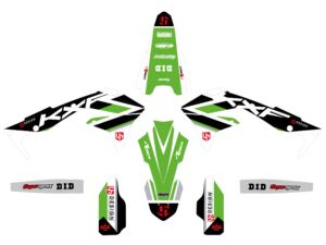 Kit déco moto pour Kawasaki KX450 F 2019 – UP ROUND Vert