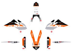 Kit déco KTM EXC / EXC-F 125-450 (2005-2007) – Orange – UP