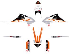 Kit déco KTM EXC / EXC-F 150 à 500 – 2020 à 2023 – ROUND Orange – UP