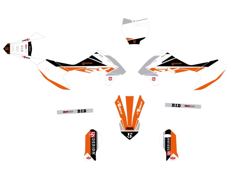 Kit déco KTM SX 50 (2019) – Vinyle Orange – UP