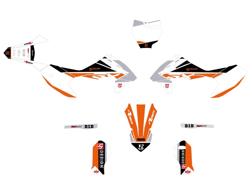 Kit déco KTM SX 50 (2020-2023) – ROUND Orange – UP