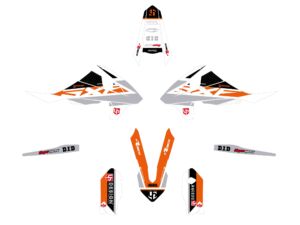 Kit déco moto KTM SX 85 (2018-2023) – UP ROUND Orange – Stickers Kutvek