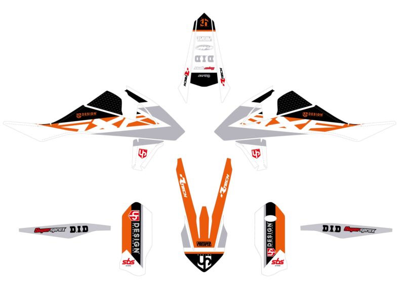 Kit déco moto KTM SX / SX-F 125-450 (2015-2016) – UP ROUND Orange