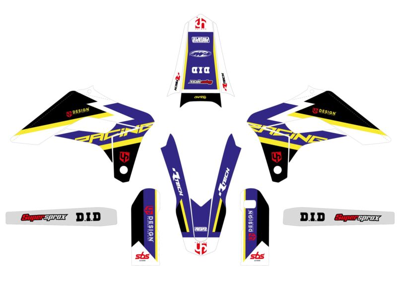 Kit déco moto SHERCO SE 2009-2011 – UP Design ROUND Bleu
