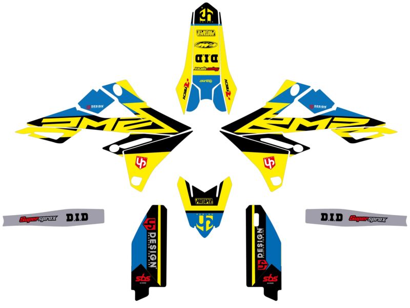 Kit déco moto Suzuki RM-Z 250 (2010 à 2018) – UP ROUND Jaune