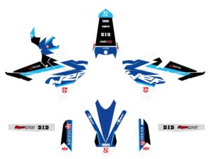 Kit déco Yamaha WR250 F (2007-2013) – Bleu ROUND – UP