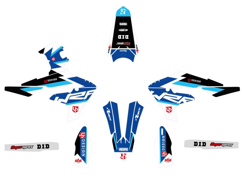 Kit déco Yamaha WR250 F 2020-2022 – ROUND Bleu – UP