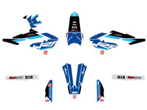 Kit déco moto Yamaha WR450 F 2019 à 2022 – UP ROUND Bleu