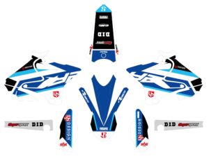 Kit déco Yamaha YZ125 / YZ250 – 2021 – UP ROUND Bleu