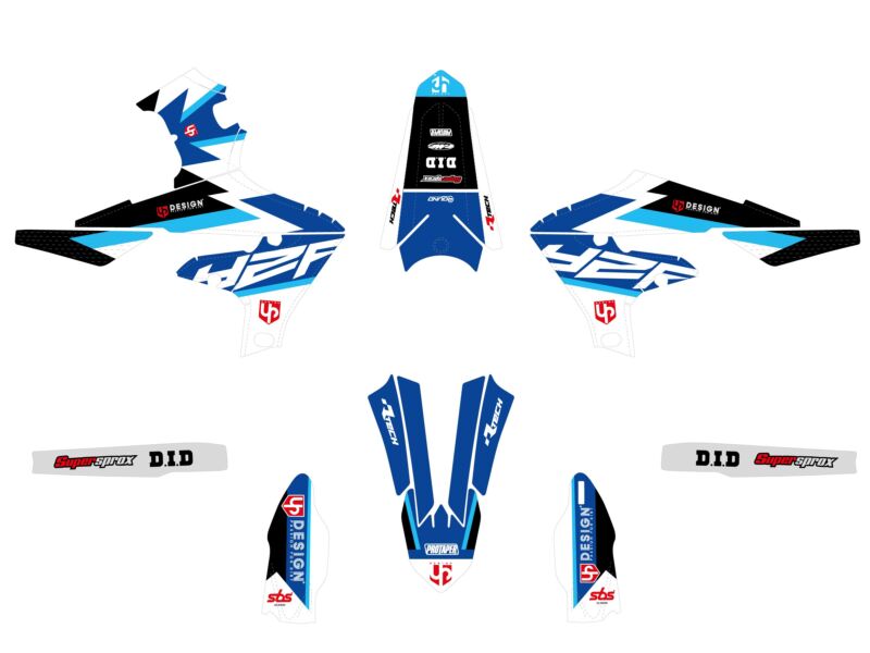 Kit déco Yamaha YZ450 F (2018-2022) – Bleu – UP Design