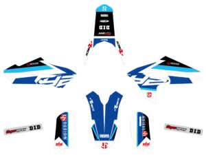Kit déco YAMAHA YZ 65 (2018-2022) – Design ROUND Bleu – UP