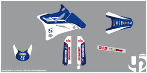 Kit déco Yamaha YZ85 2002-2014 | Vinyle bleu UP | Compatible 17"/14" & 19"/16"