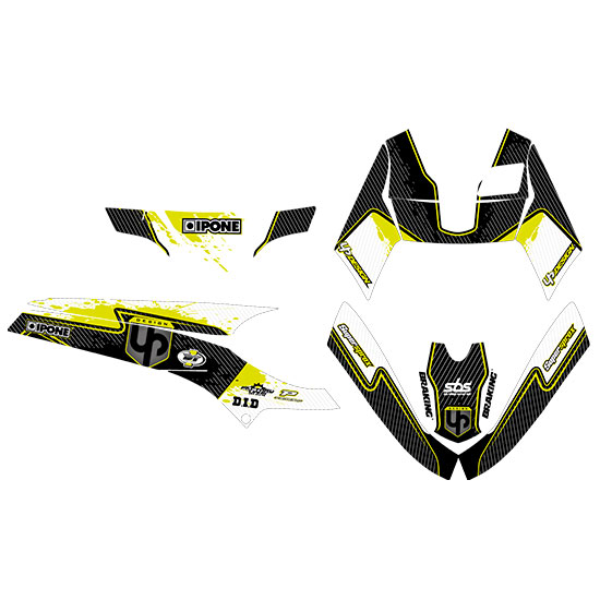 Kit déco pour MBK Booster / Yamaha BW’S (2003-2016) – UP SPECTRUM noir-jaune