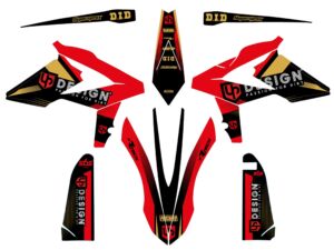 Kit déco moto BETA RR Enduro 2013-2017 – Série Spike noir rouge – UP