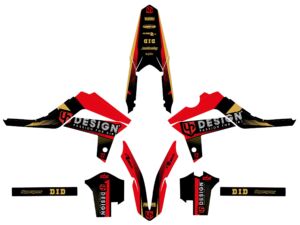 Kit déco moto GASGAS EC125/200/250/300 – 2012 – UP SPIKE Noir-Rouge