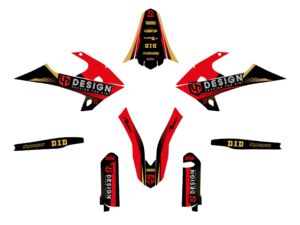 Kit déco GASGAS EC 200/250/300 (2018 à 2020) – UP Design SPIKE Noir-Rouge