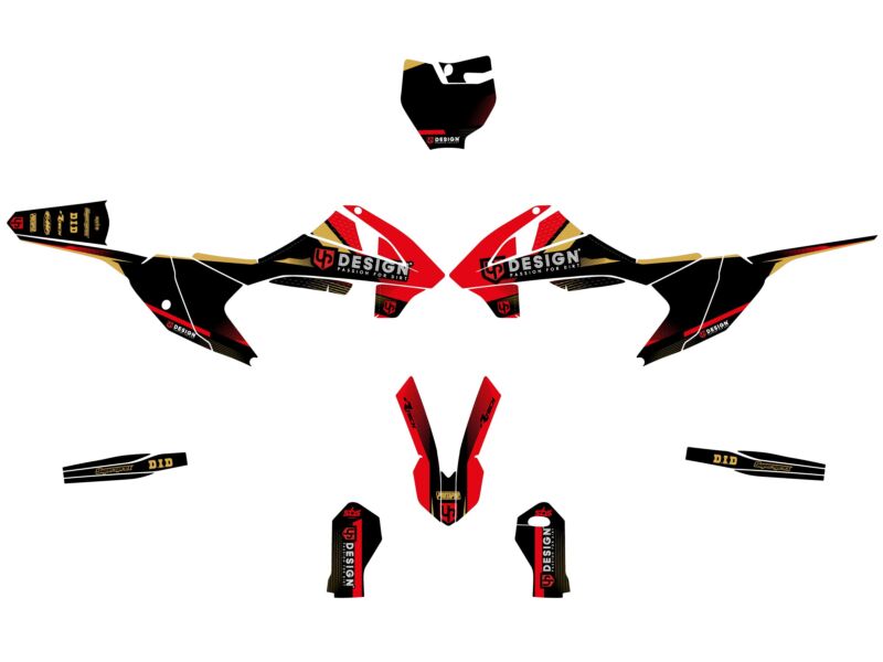 Kit déco GASGAS MC 65 2021-2022 – UP SPIKE Noir Rouge