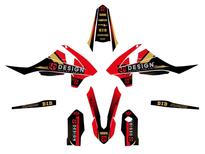 Kit déco GASGAS MC 85 2021-2022 – UP SPIKE Noir-Rouge