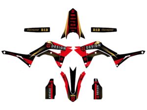 Kit déco moto – Honda CRF250R 2018 – UP Design SPIKE Noir Rouge