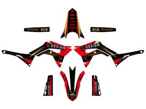 Kit déco Honda CRF250 R 2019-2021 – UP SPIKE Noir-Rouge