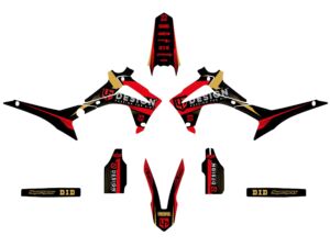 Kit déco pour Honda CRF450 R (2013-2016) – UP SPIKE Noir-Rouge