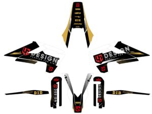 Kit déco Husqvarna FC 250 / 350 / 450 – 2015 – Design noir et blanc – UP