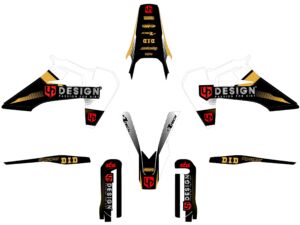 Kit déco moto HUSQVARNA FE/TE 250-501 (2020-2023) – Noir/Blanc – UP SPIKE