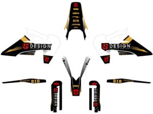 Kit déco HUSQVARNA TC125 TC250 (2019-2023) – Noir-Blanc – UP SPIKE