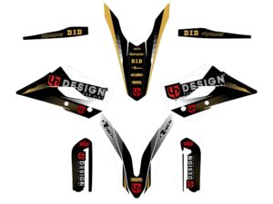 Kit déco vinyle Husqvarna TC 85 16/19 (2014) – UP Spike noir & blanc