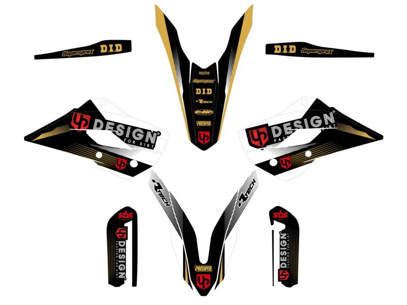 Kit déco pour Husqvarna TC 85 (2015-2017) – UP SPIKE Noir-Blanc