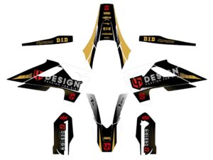 Kit déco Husqvarna TC 85 14/17 et 16/19 (2018-2023) – UP Spike Noir-Blanc