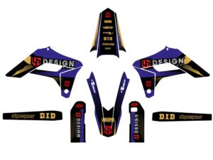 Kit déco moto Sherco SE 2009-2011 – UP Design SPIKE Noir-Bleu