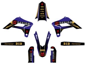 Kit déco Sherco SE SEF-R 125 à 500 (2019-2022) – UP SPIKE Noir-Bleu