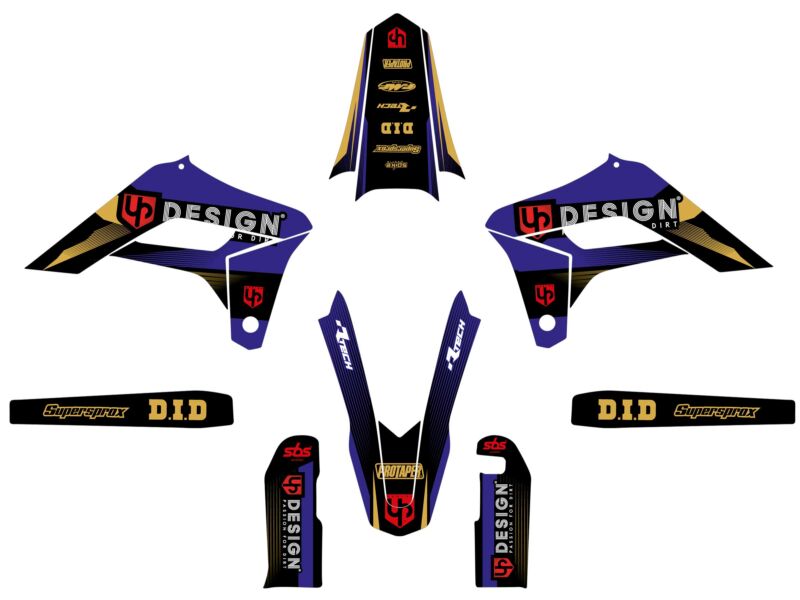 Kit déco Sherco SE SEF-R 125 à 500 (2019-2022) – UP SPIKE Noir-Bleu