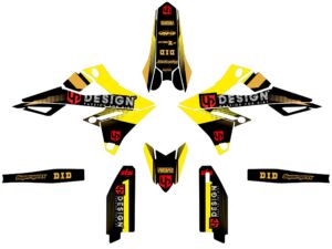 Kit déco pour Suzuki RM-Z 250 (2010-2018) – UP SPIKE Noir-Jaune