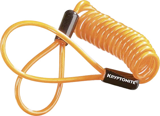 Cordon de rappel bloque-disque moto et scooter – Kryptonite – Orange – Universel